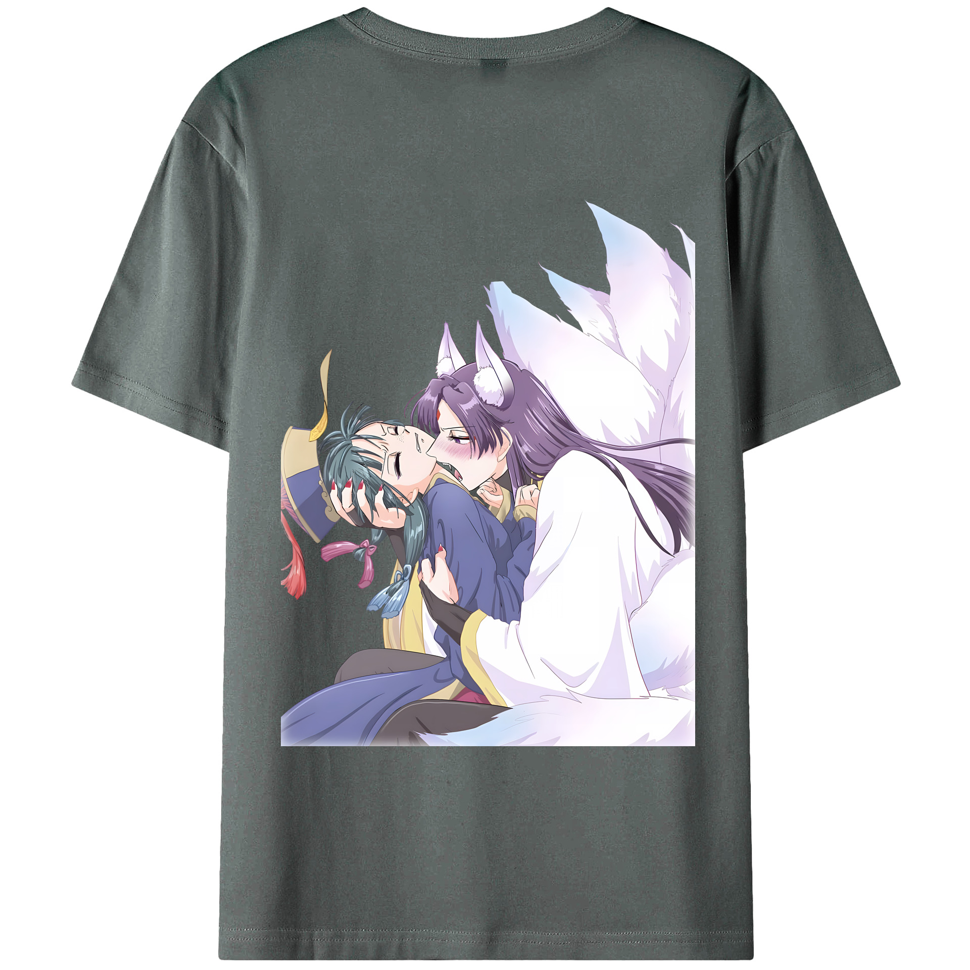 （画像用） 薬屋のひとりごと The Apothecary Diaries 綿100％ メンズ半袖Tシャツ（バックプリント） 通気性